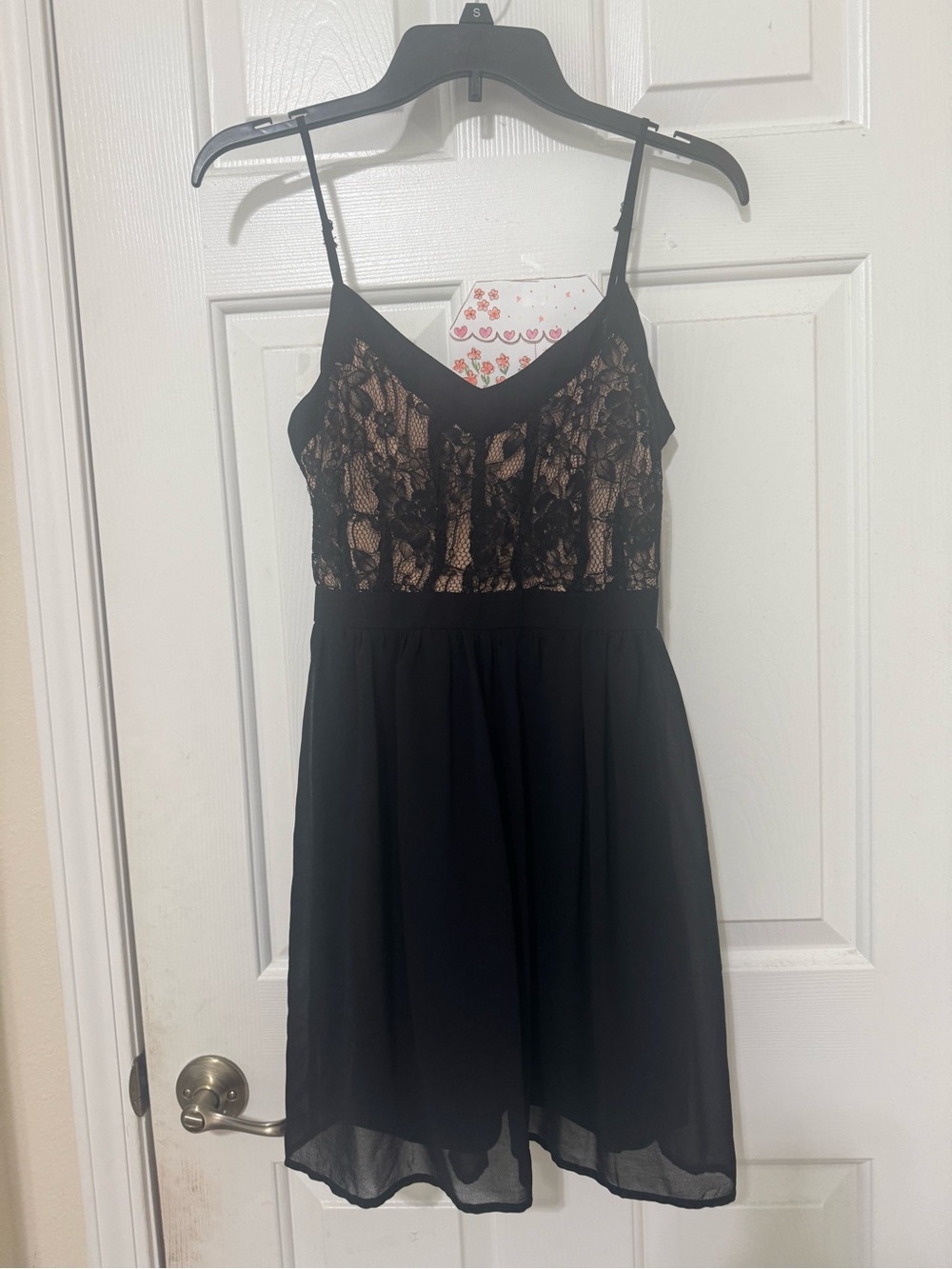 Forever 21 Black Lace Bodice Slip Dress